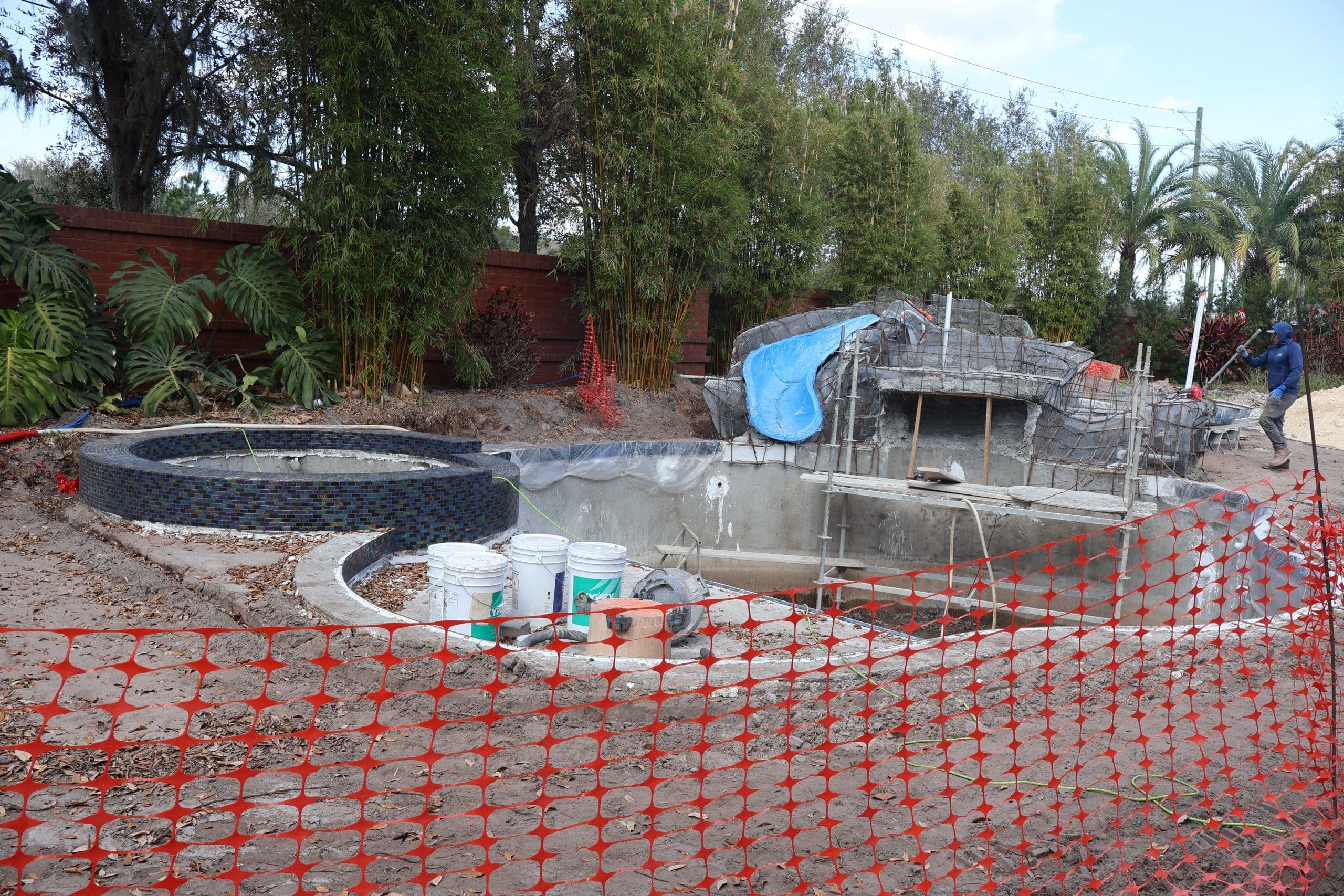 Antes: la piscina antes de la remodelación